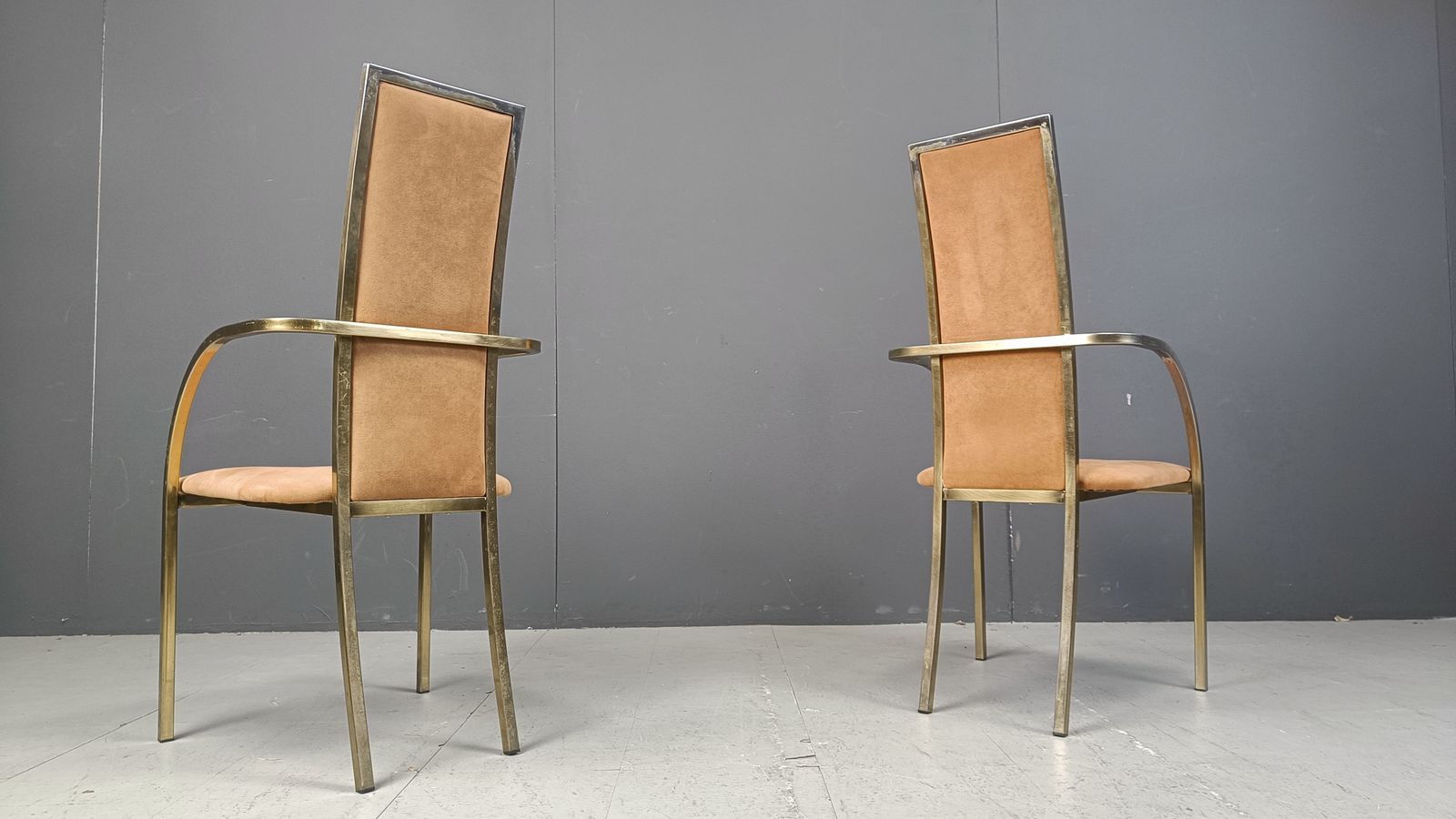 Brass Dining Chairs By Belgochrom, 1970s   Set Of 4 photo Furniture