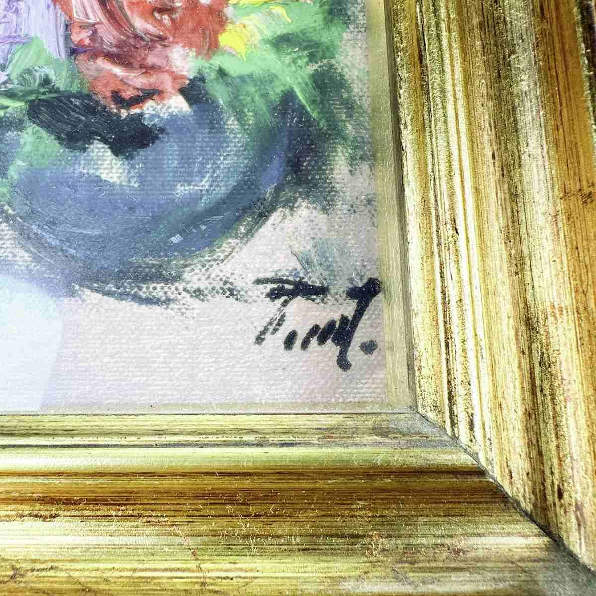 Flower Painting Oil On Canvas Renzo Piccoli photo furniture