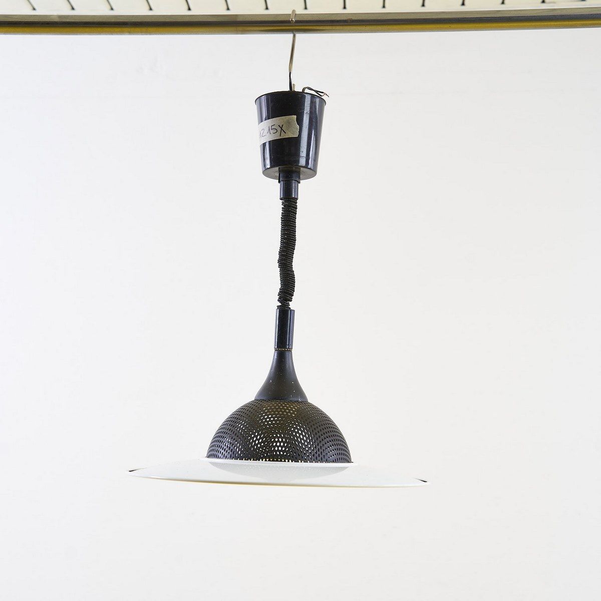 70s Chandelier In Enameled Metal