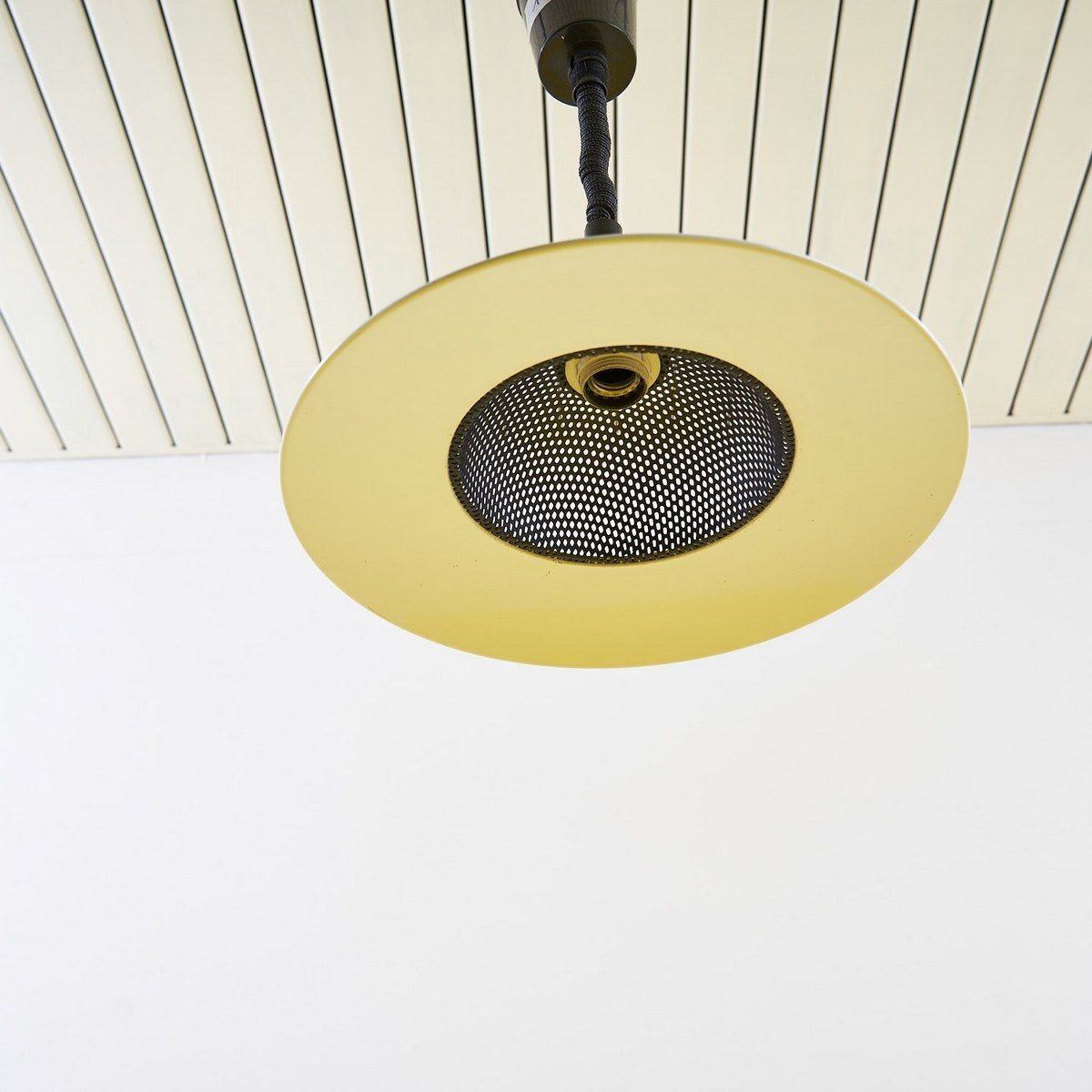 70s Chandelier In Enameled Metal photo Lighting
