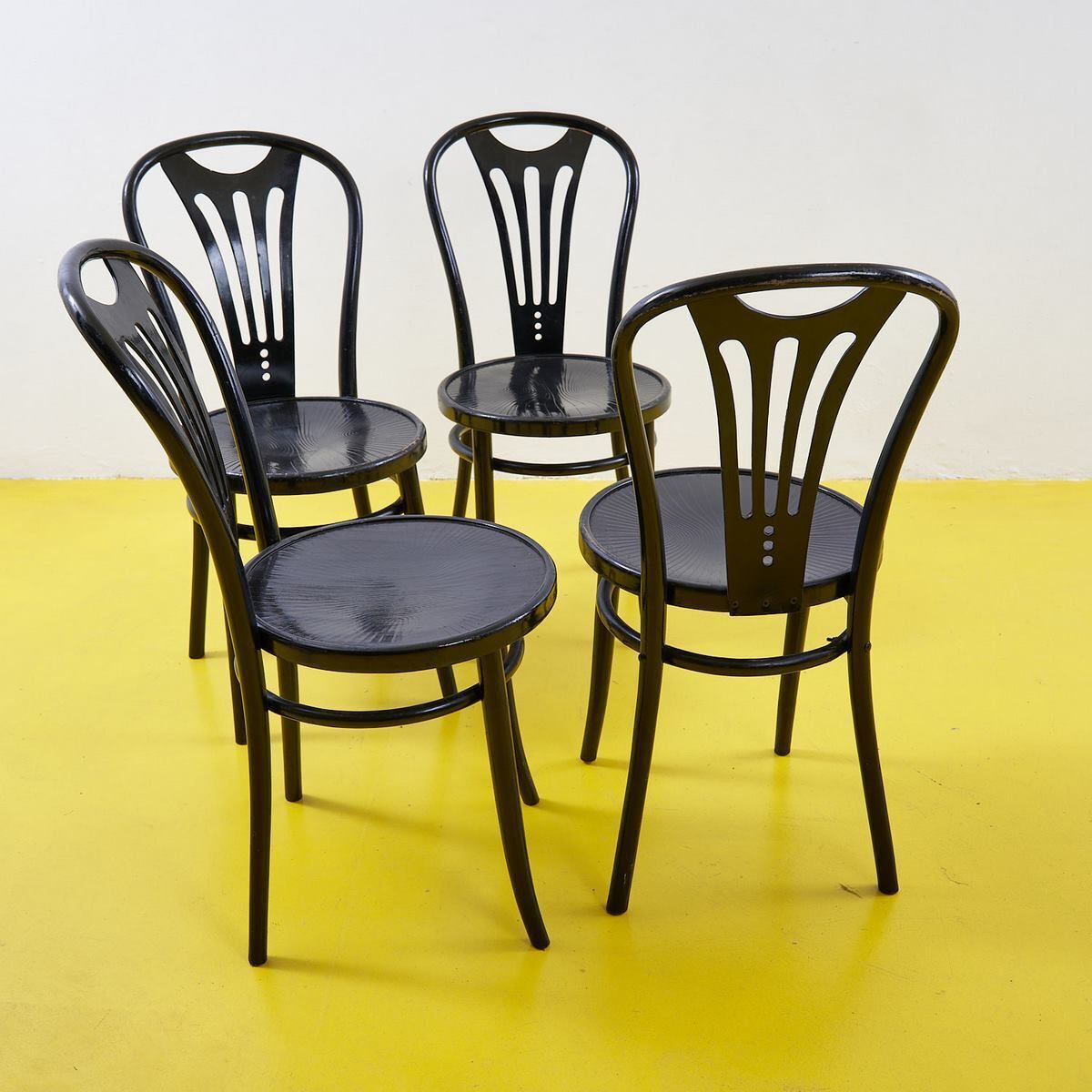 Set Of 4 Chairs Attributed To Zpm Radomsko 60s photo 617.0