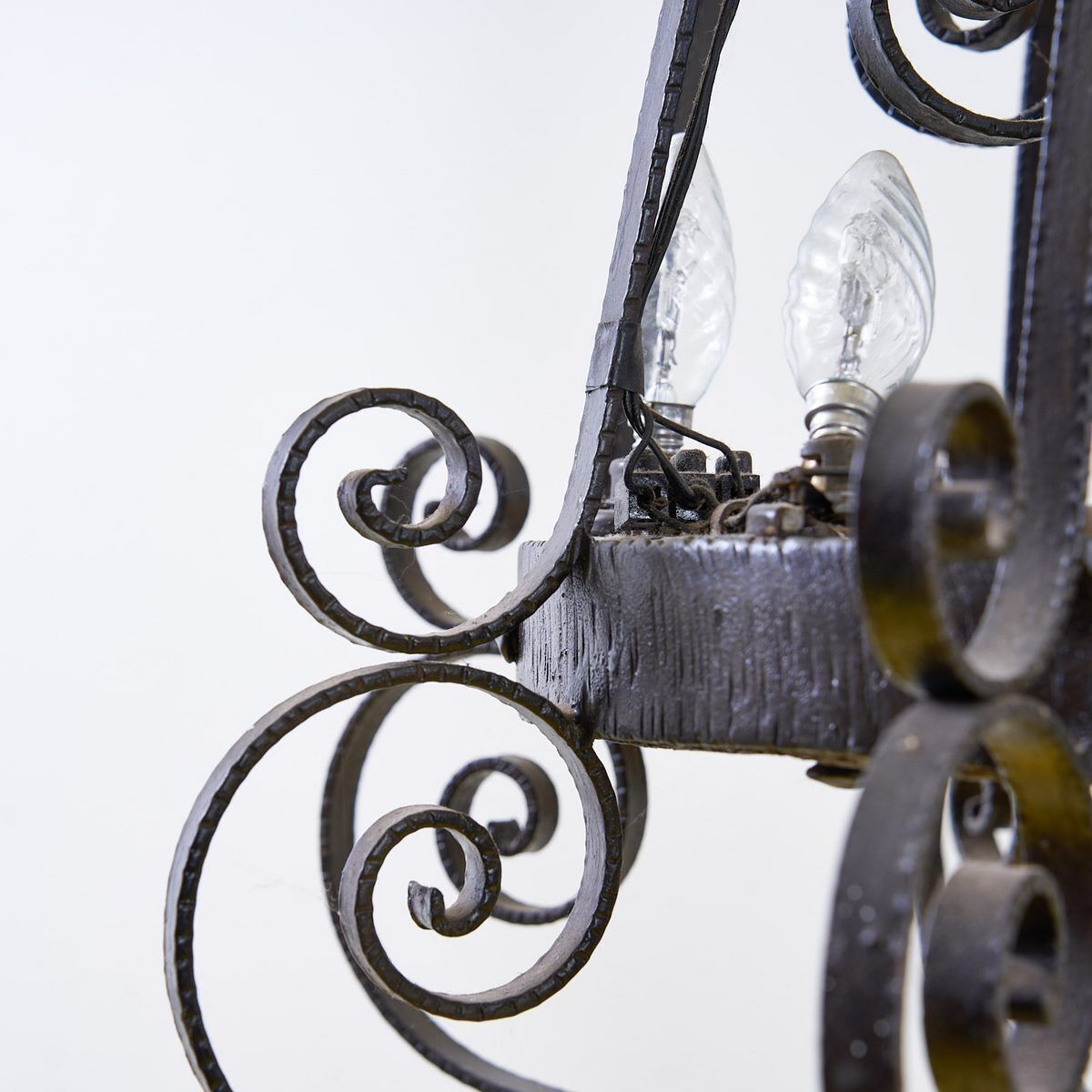 Vintage Wooden Chandelier Made From A Wagon Wheel photo 226.0