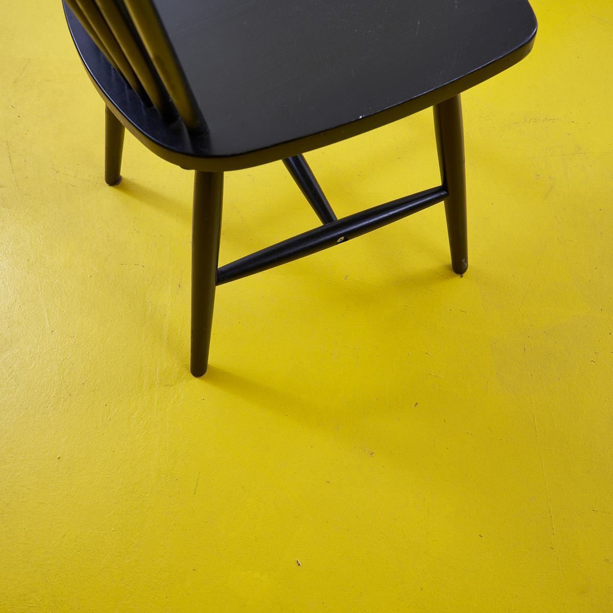 Vintage Black Wooden Chairs, 1990s photo vinterior
