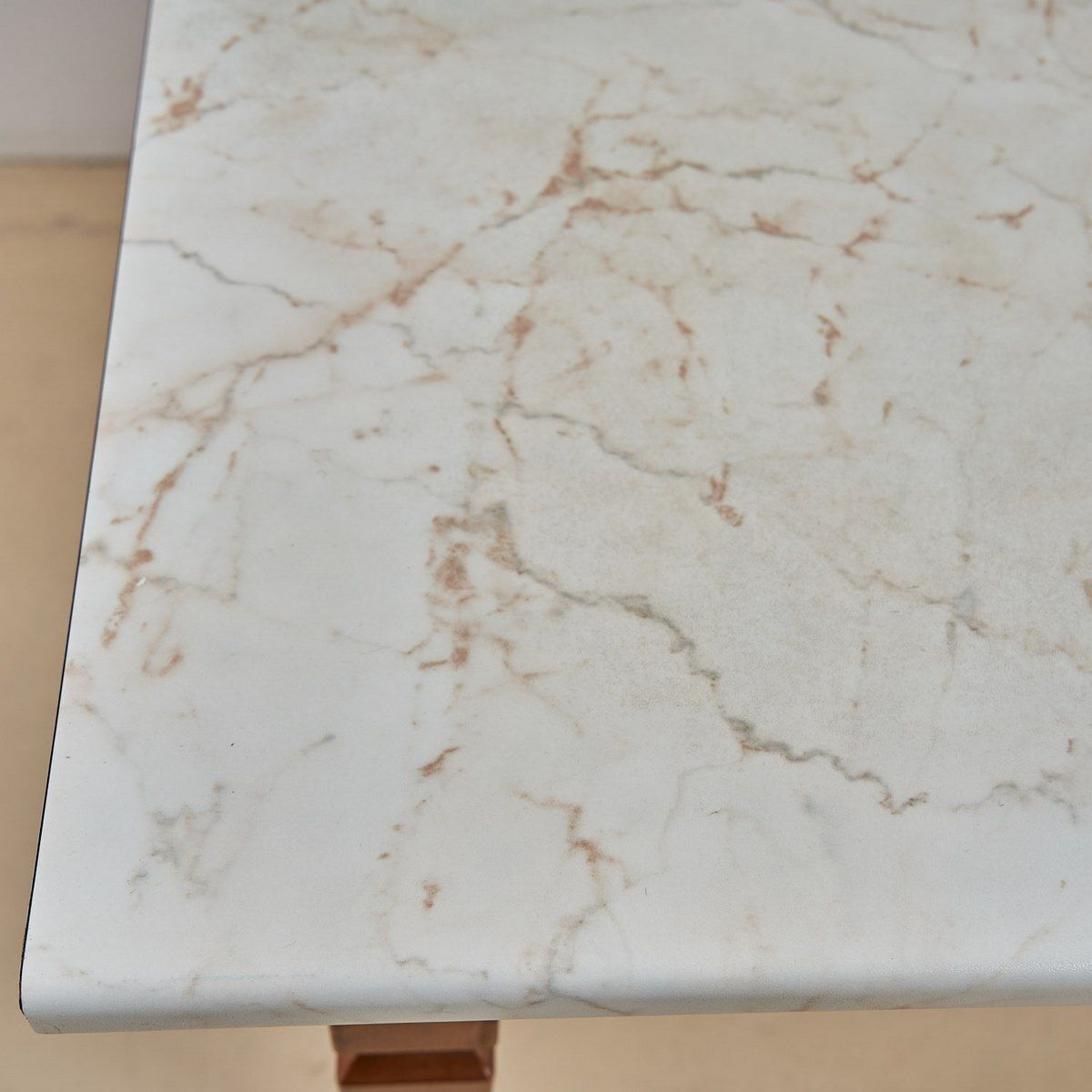 Dining Table With Marble Effect Top photo furniture