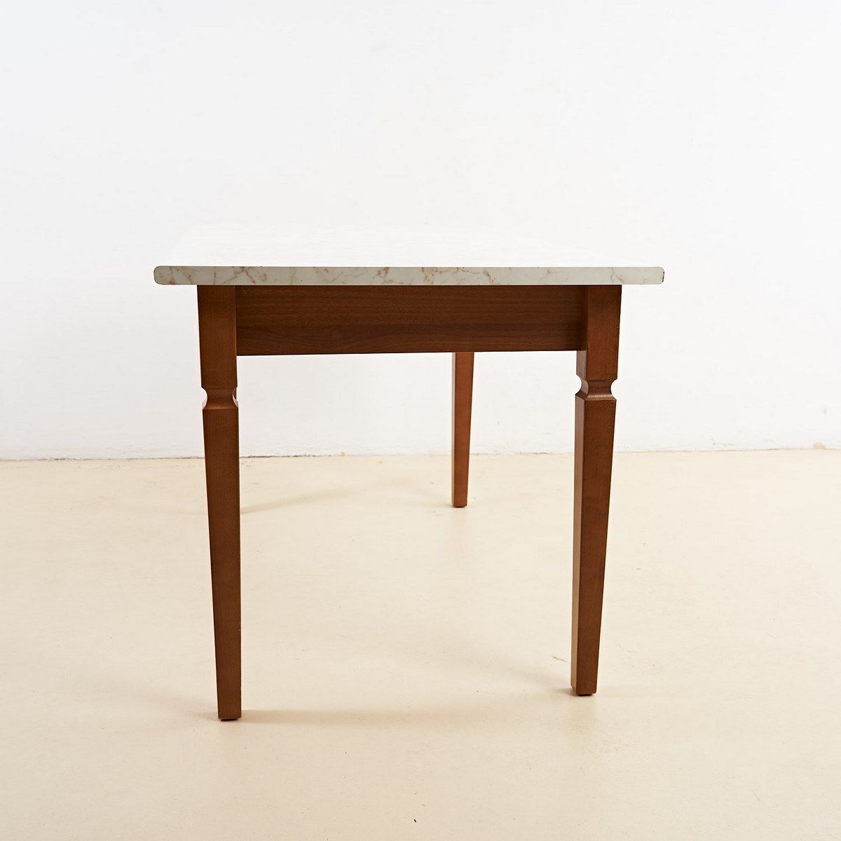 Dining Table With Marble Effect Top photo vinterior