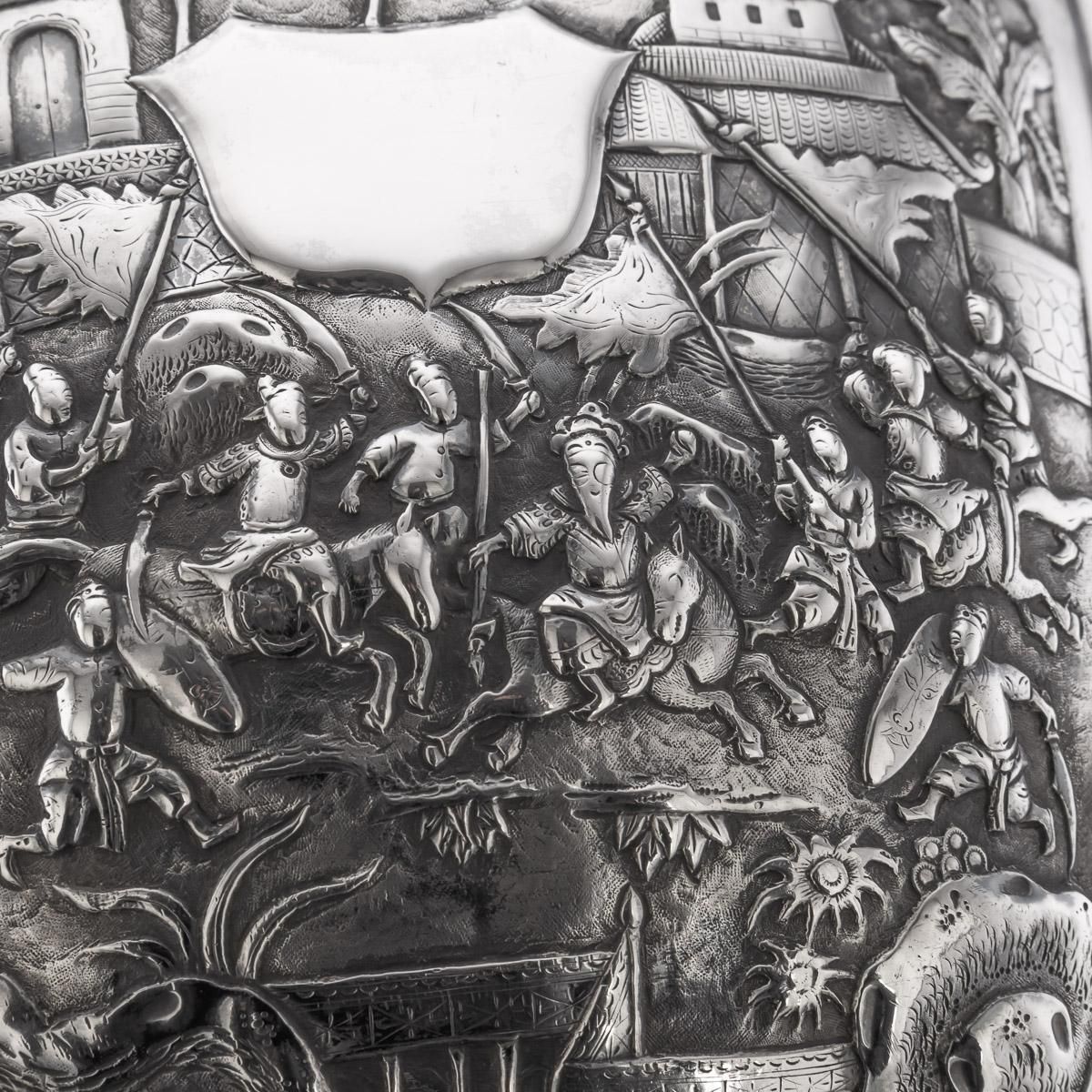 photo buy 19th Century Chinese Export Large Solid Silver Bowl