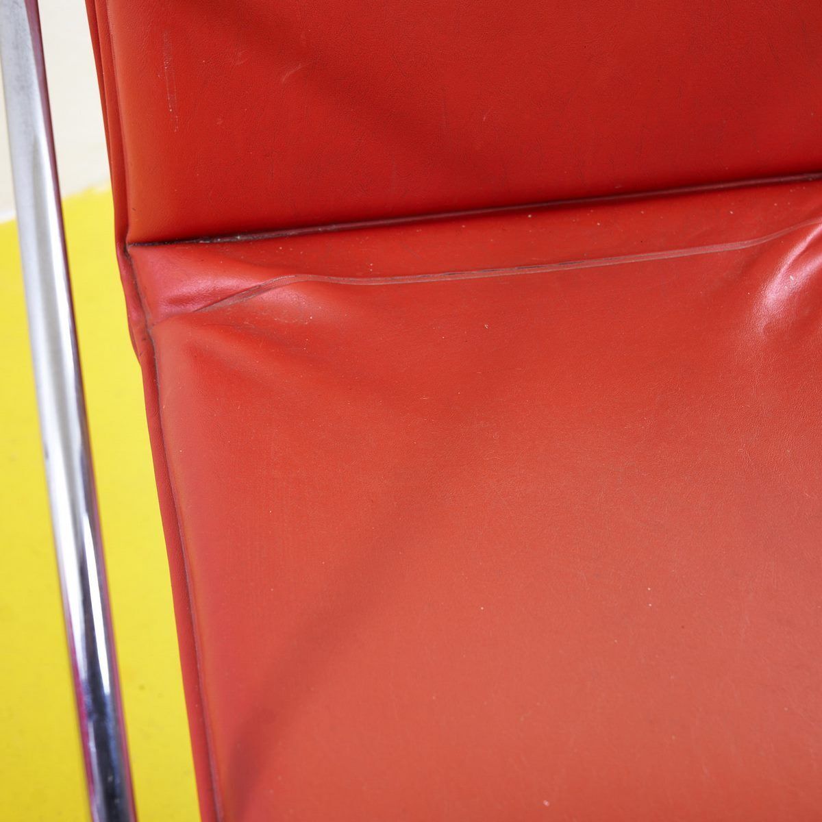 photo for sale Pair Of Red Faux Leather Office Chairs