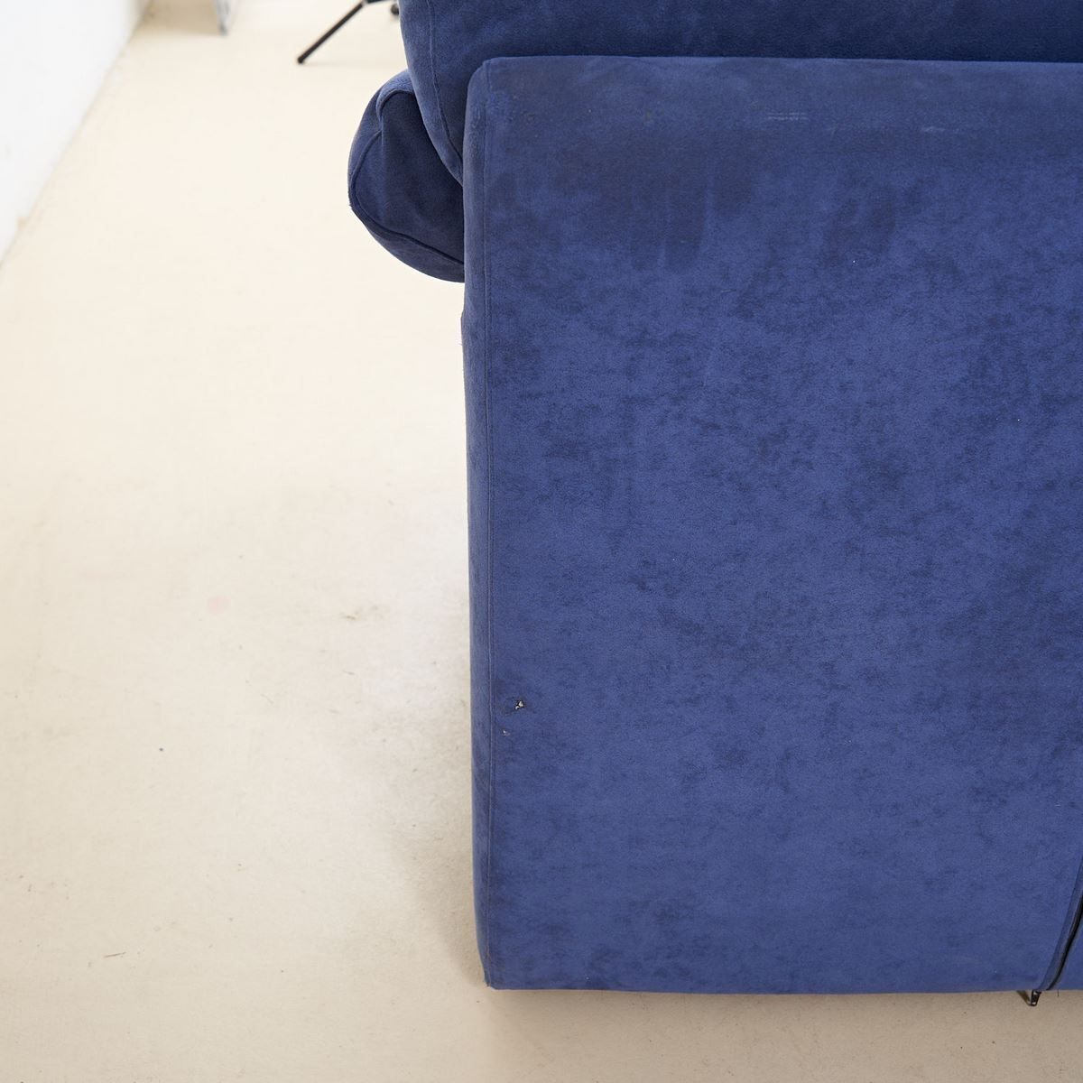 Vintage Blue Velvet Armchair 70s photo 237.0