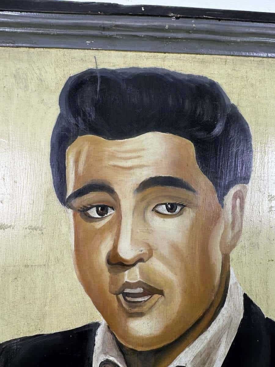 Vintage Wooden Picture Elvis Presley photo for sale