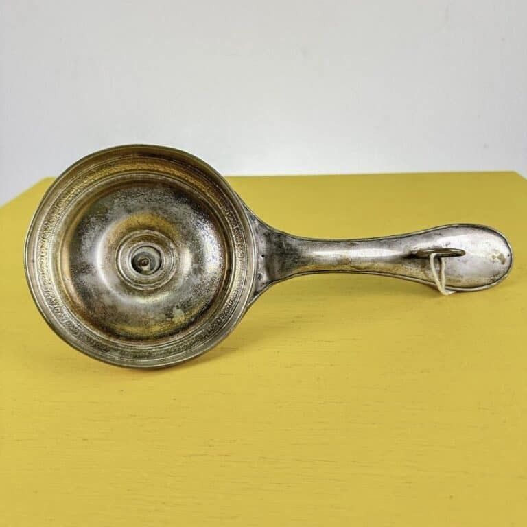 Art Nouveau Style Silver Plated Metal Candle Holder photo vinterior