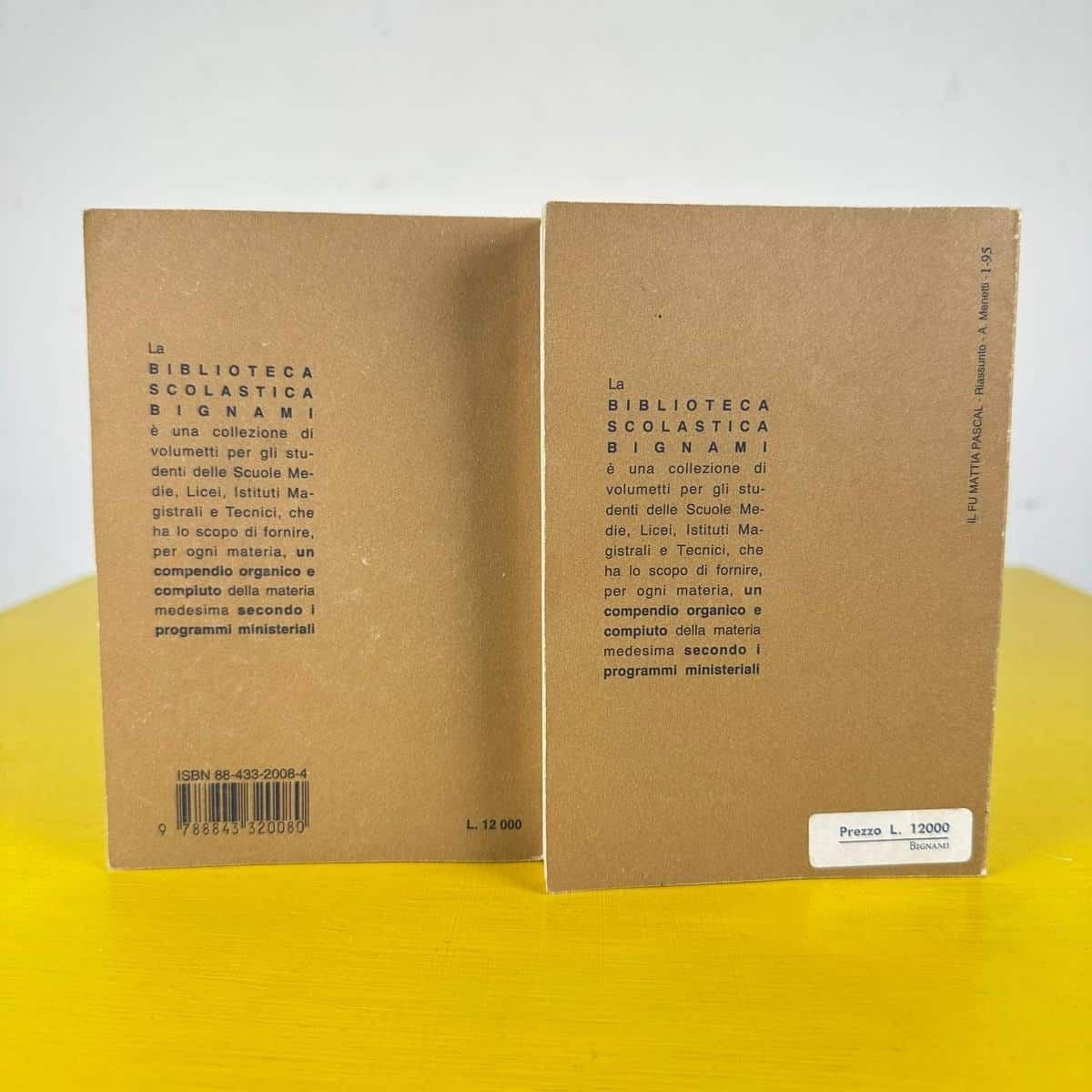 Pair Of Vintage Books Bignami Editions, Summary And Commentary By A.Menetti photo furniture