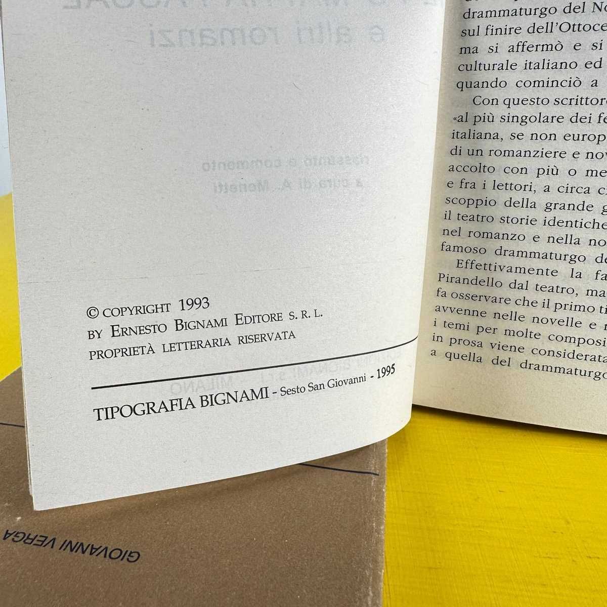 Pair Of Vintage Books Bignami Editions, Summary And Commentary By A.Menetti photo for sale