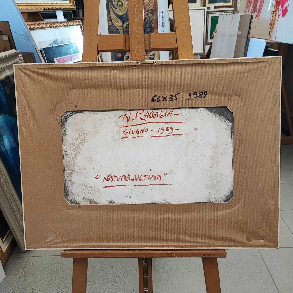 Andrea Raccagni Mixed Media On Board 37 X 57 Cm In 1989 photo vintage