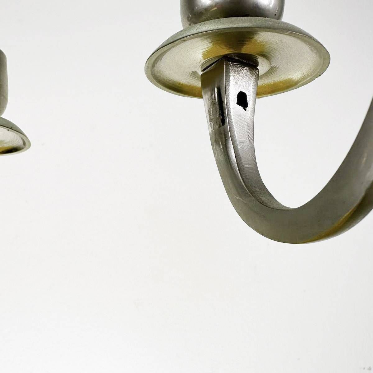 Vintage Aluminum Candelabra 5 Candles photo vinterior