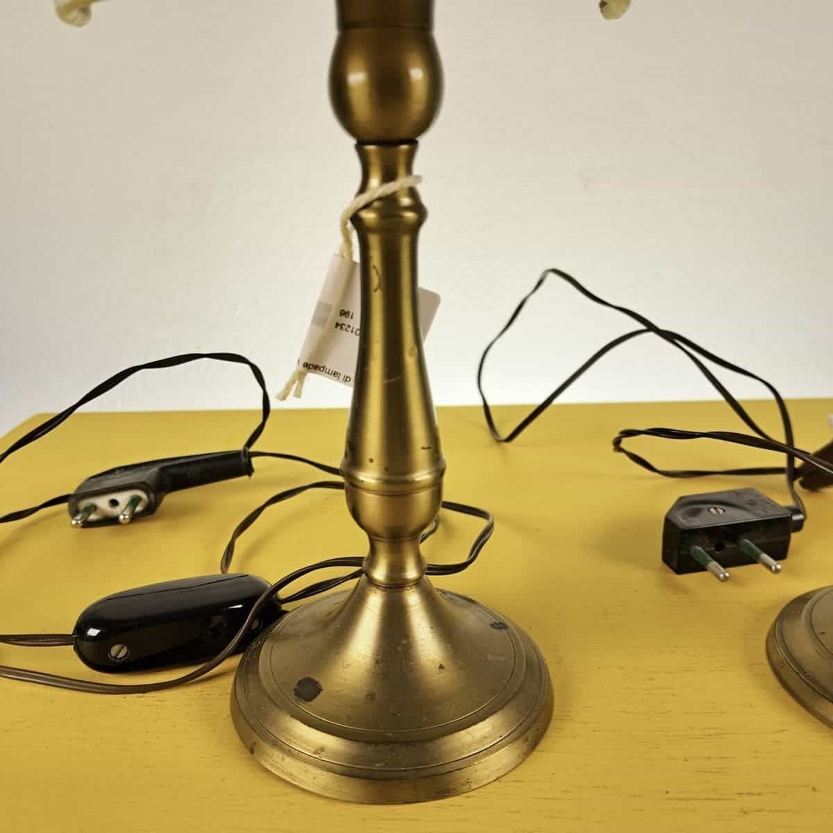 Pair Of Vintage Lamps With Metal Base photo furniture