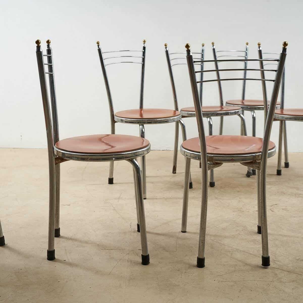 Chrome Chairs, 8pcs photo for sale