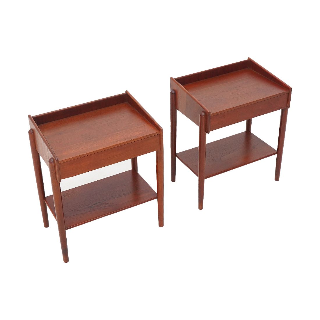 Pair Of Bedside Tables By Børge Mogensen For Soborg Mobler, 1950s photo vintage