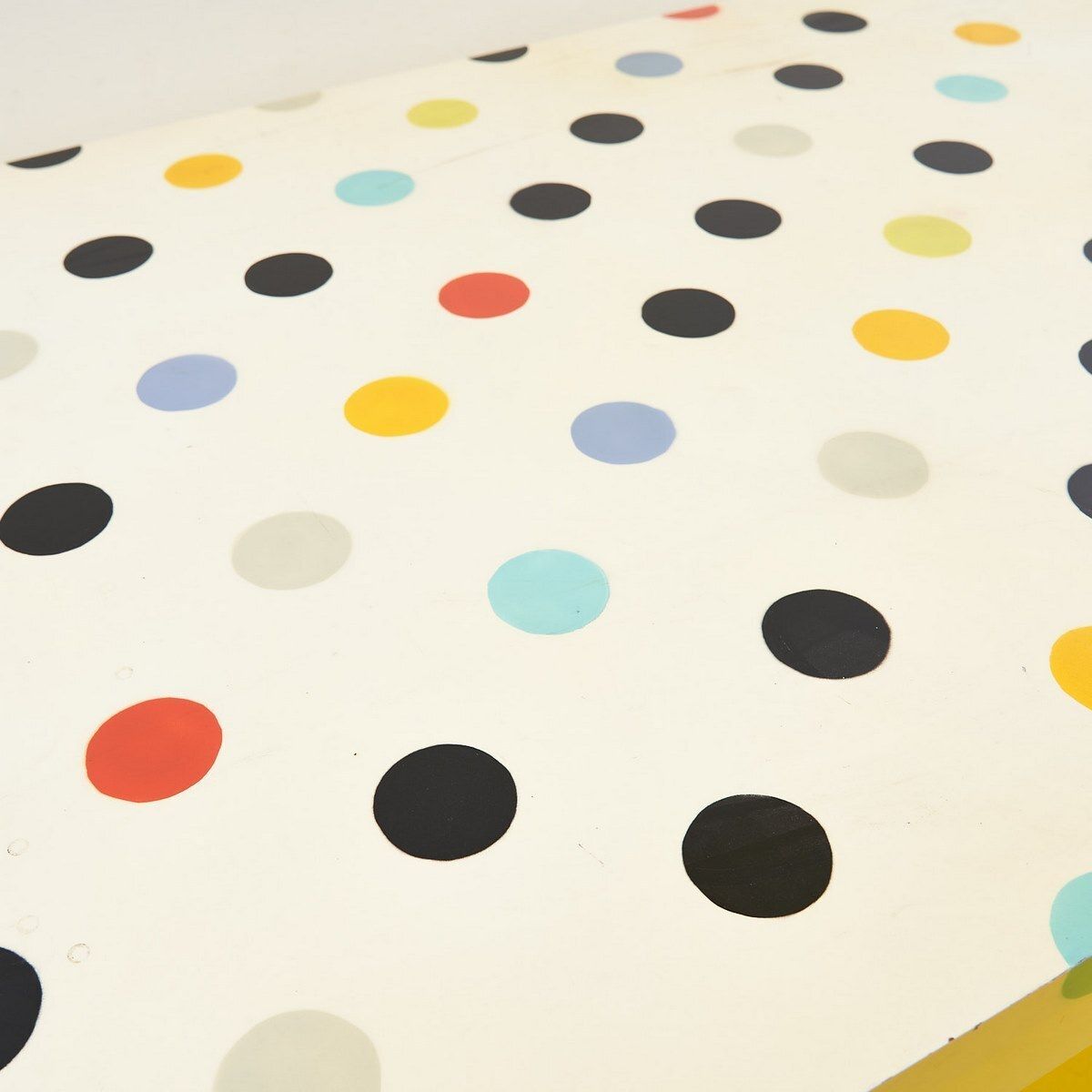 Design Table In Laminated Wood With Polka Dots, Seletti Piu Damien Hirst photo Furniture
