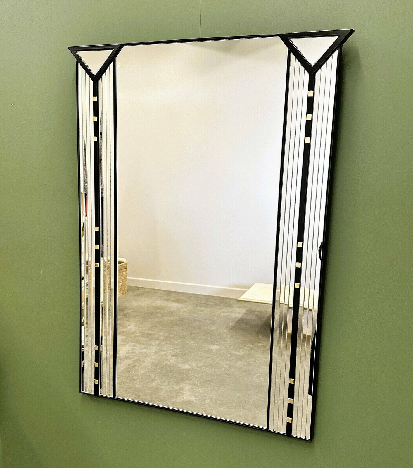 Postmodern Vintage Disco Wall Mirror By Deknudt, Belgium 1980s.