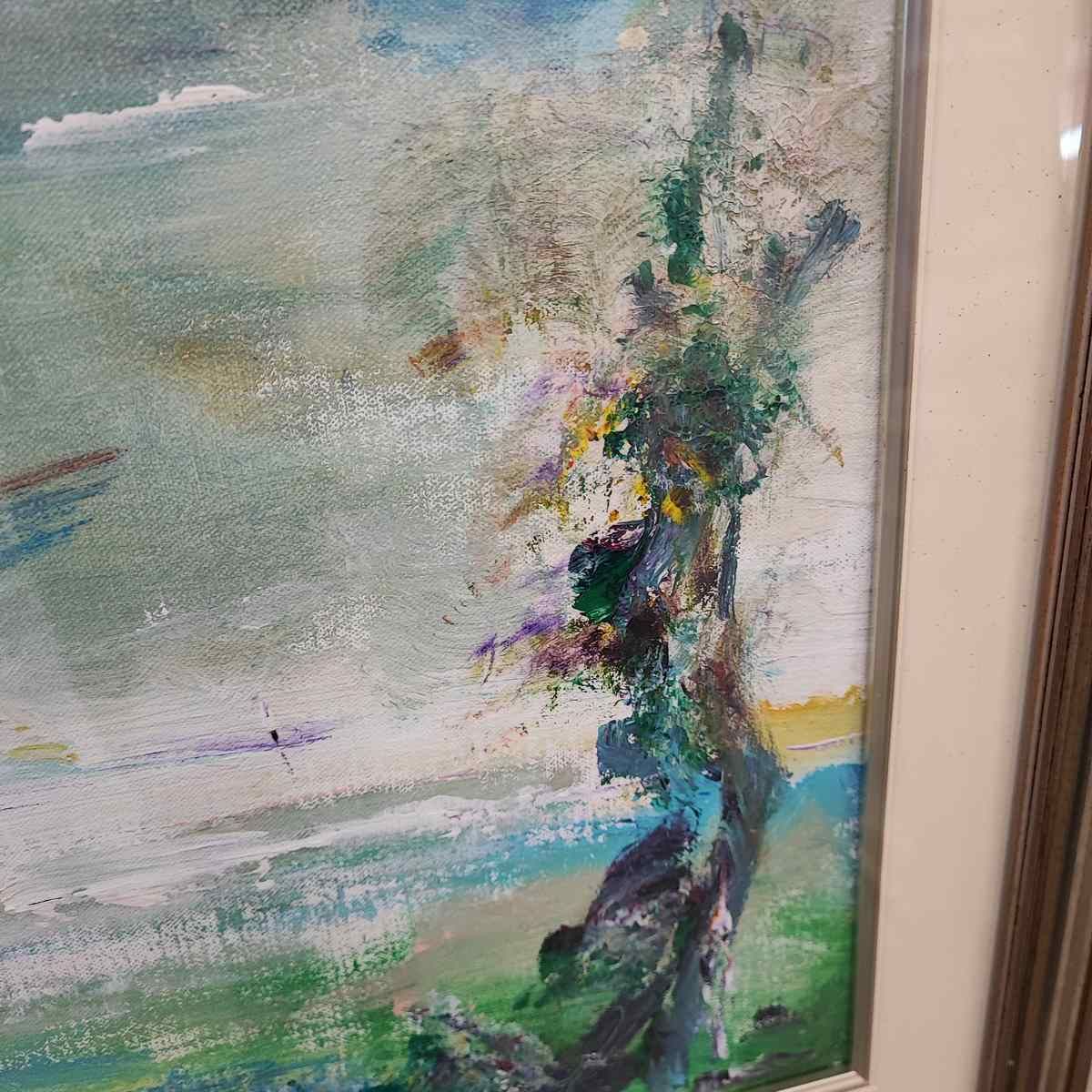 Ernesto Treccani Oil On Canvas, 40 X 60 Cm photo for sale