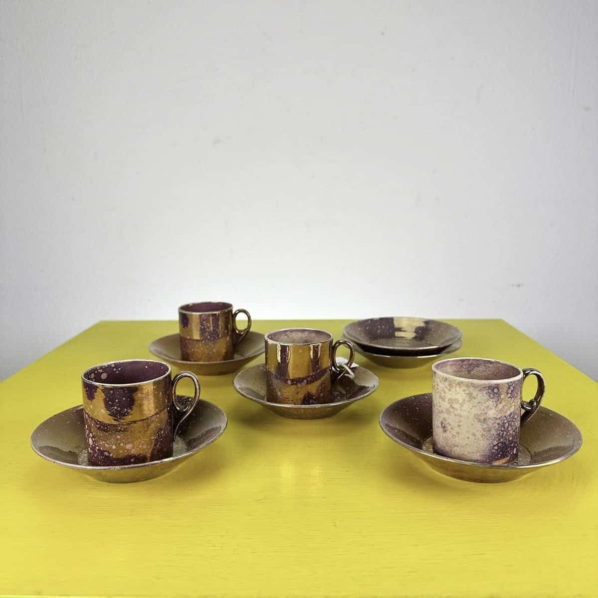 Ceramic Cups And Saucers Sarreguemines France photo furniture
