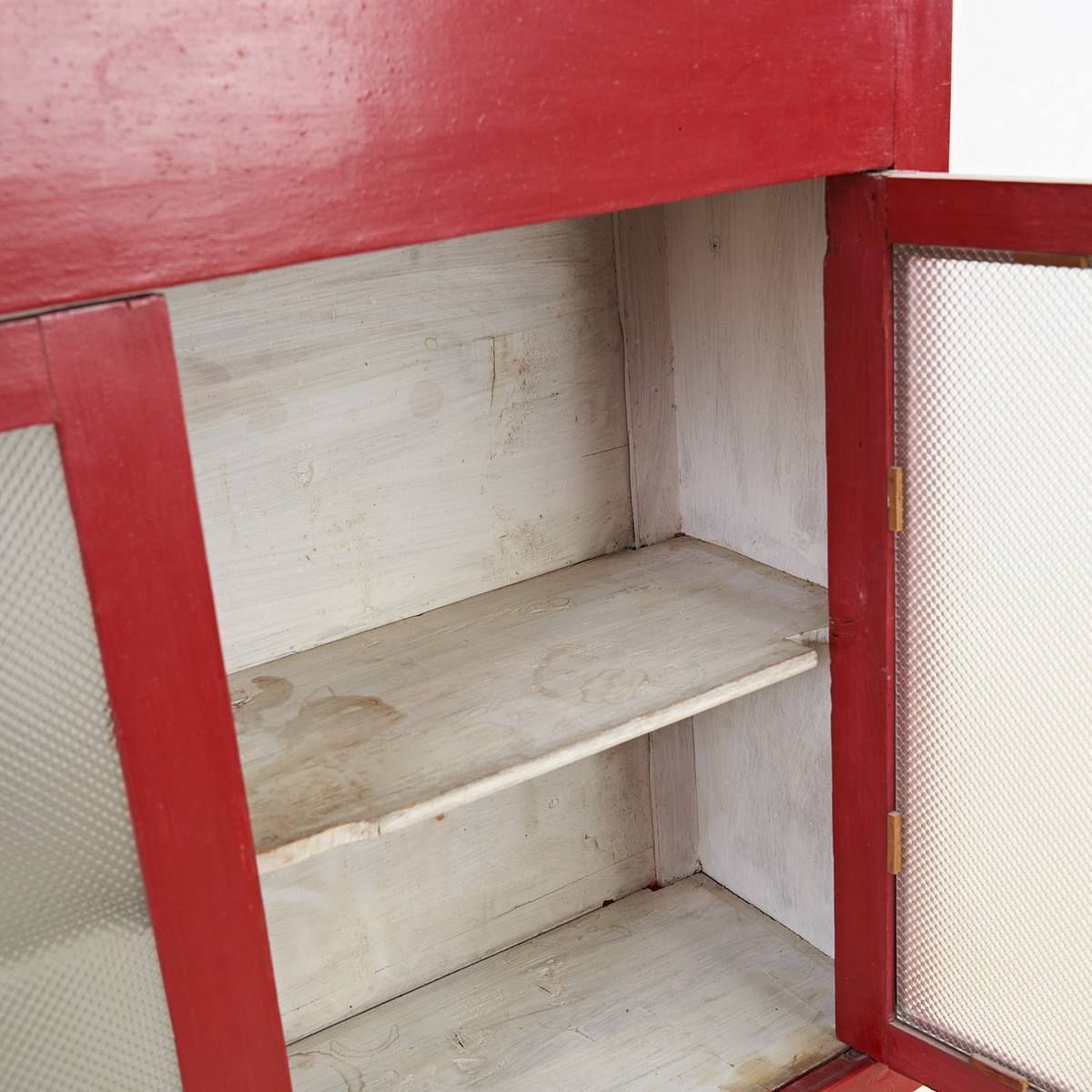 Vintage Red Lacquered Kitchen Cabinet photo buy