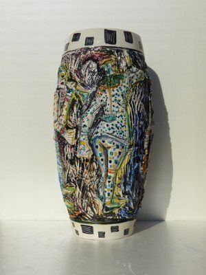 Ceramic Clowns Vase From Libertas Rsm, San Marino, Italy photo furniture