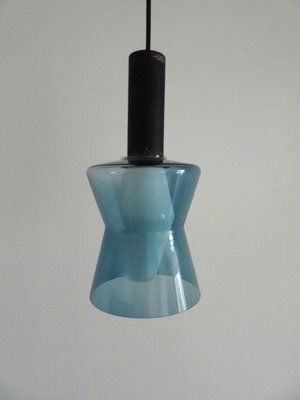K2 135 Lamps In Blue Glass By Tapio Wirkkala For Idman, 1960s, Set Of 2 photo for sale