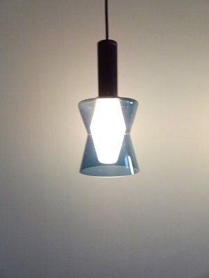 K2 135 Lamps In Blue Glass By Tapio Wirkkala For Idman, 1960s, Set Of 2 photo vinterior