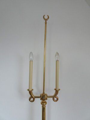 photo for sale Gilded Brass Floor Lamp In The Style Of Gio Ponto, 1970s
