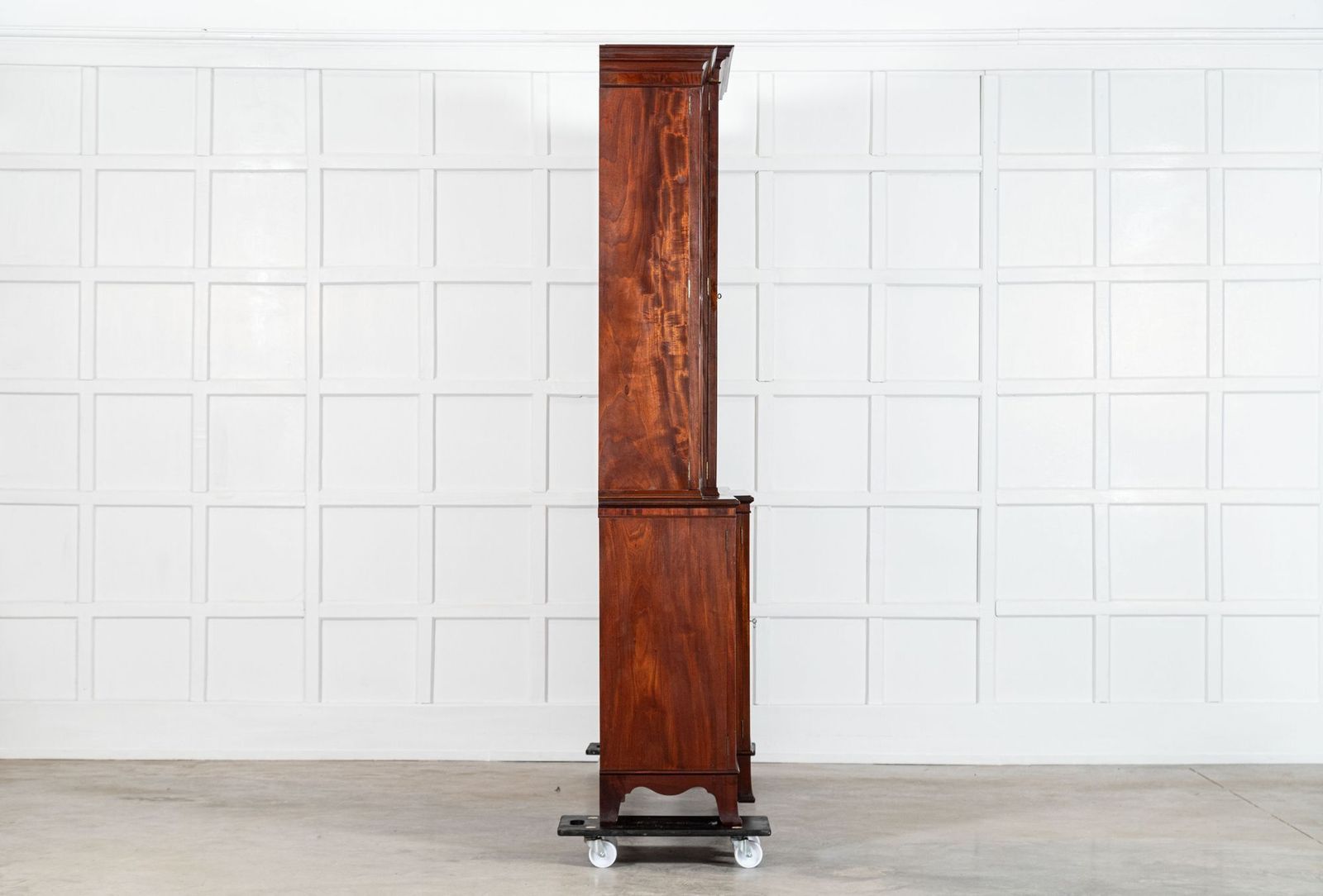 Large English Flame Mahogany Breakfront Bookcase photo buy