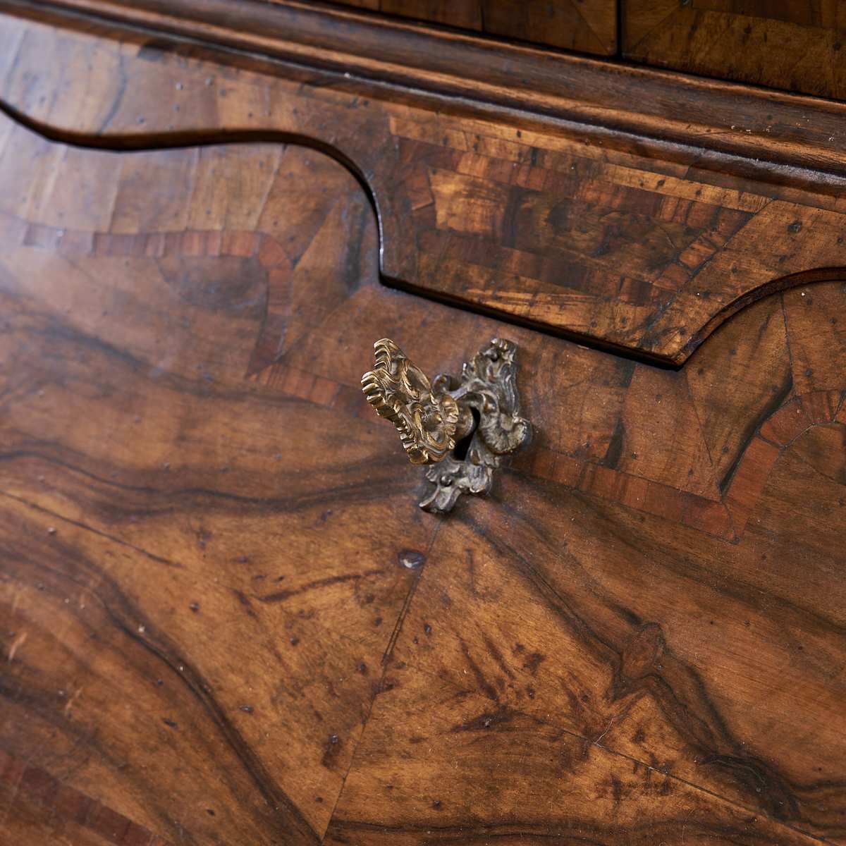 Early 1900s Walnut Veneered Troumeau photo for sale