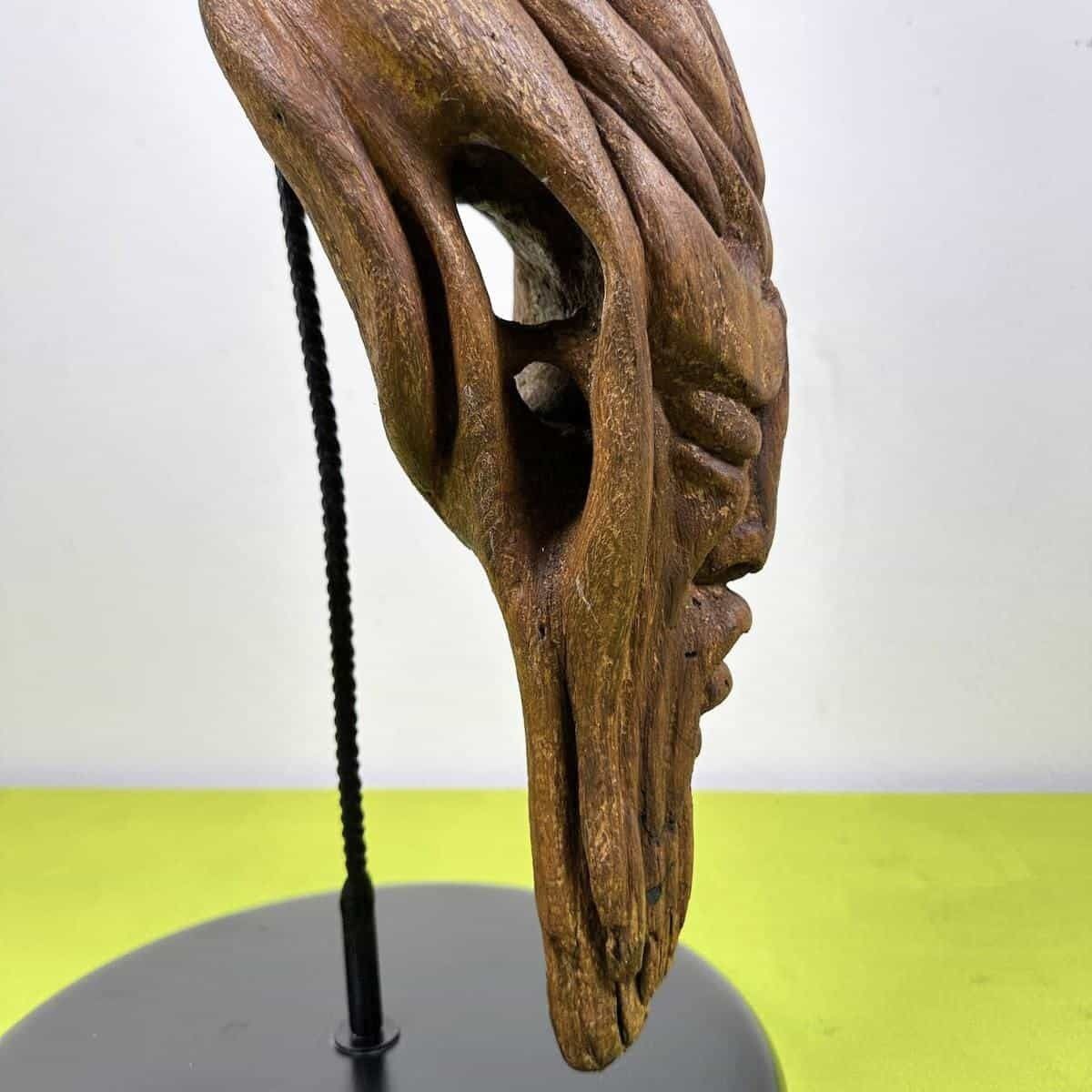 photo for sale Vintage Sculpture Carved In Wood With Signature Rutilio