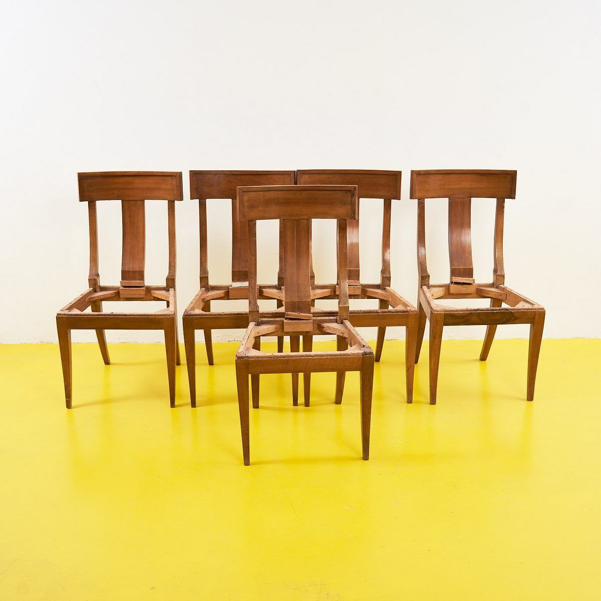 Antique Directory Chairs, 5 Pieces