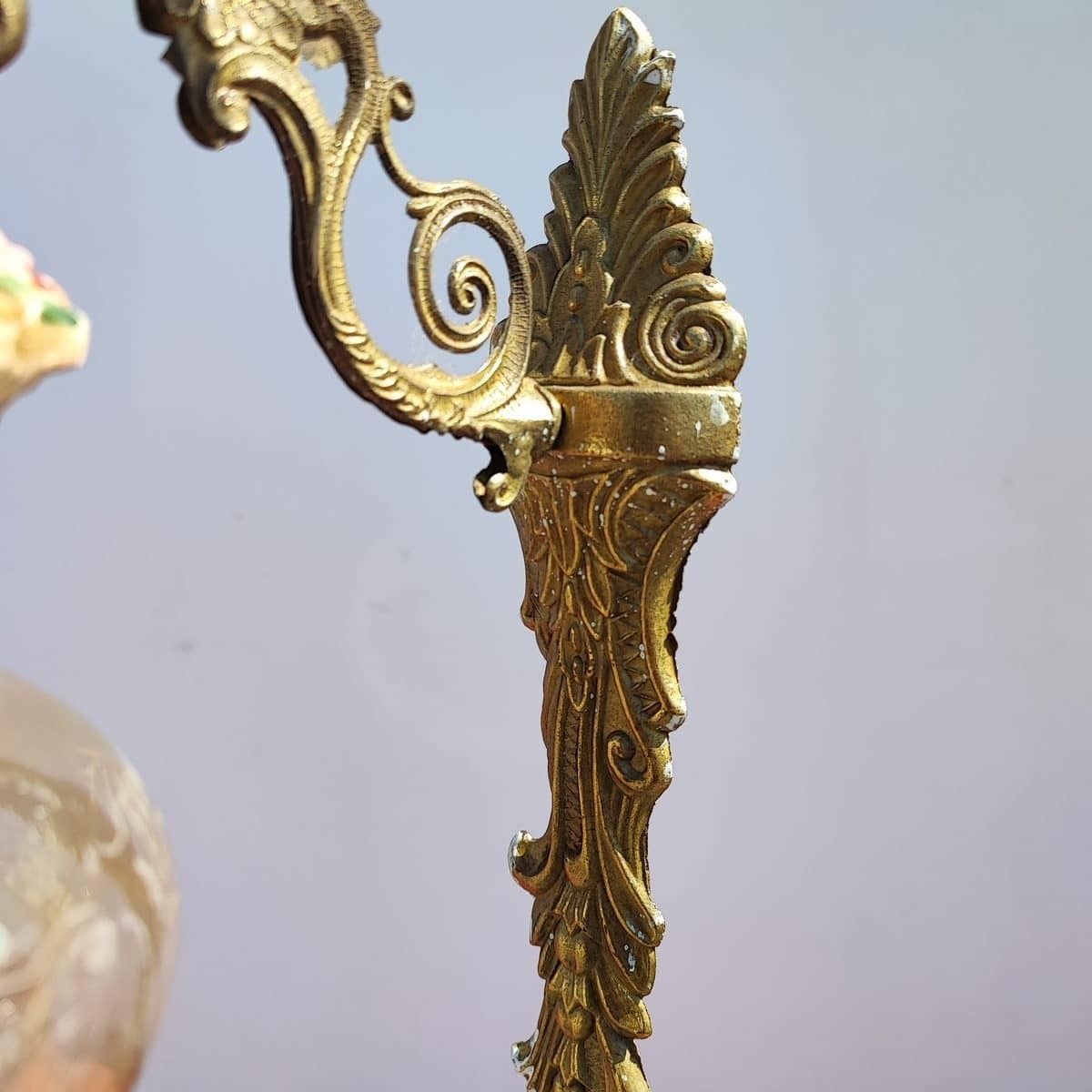 Pair Of Metal, Ceramic And Glass Wall Lamps photo 77.0