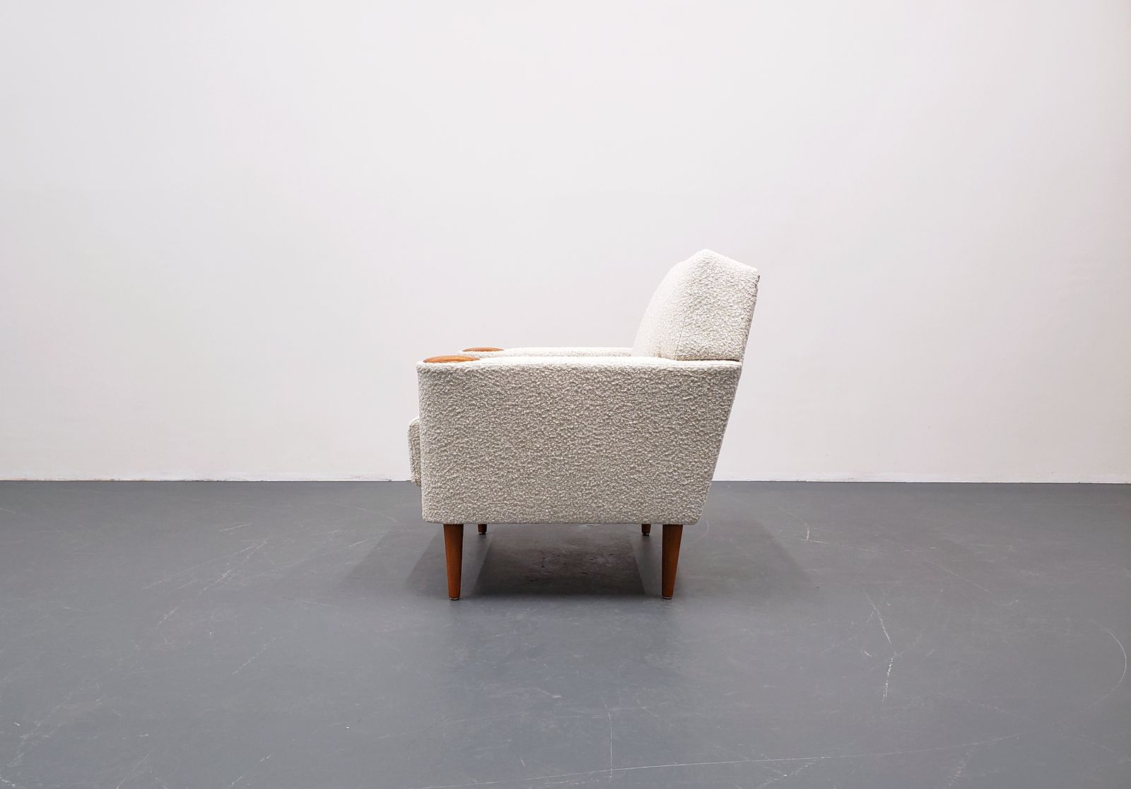 1960's Danish Lounger Chair In Beige Boucle photo Furniture