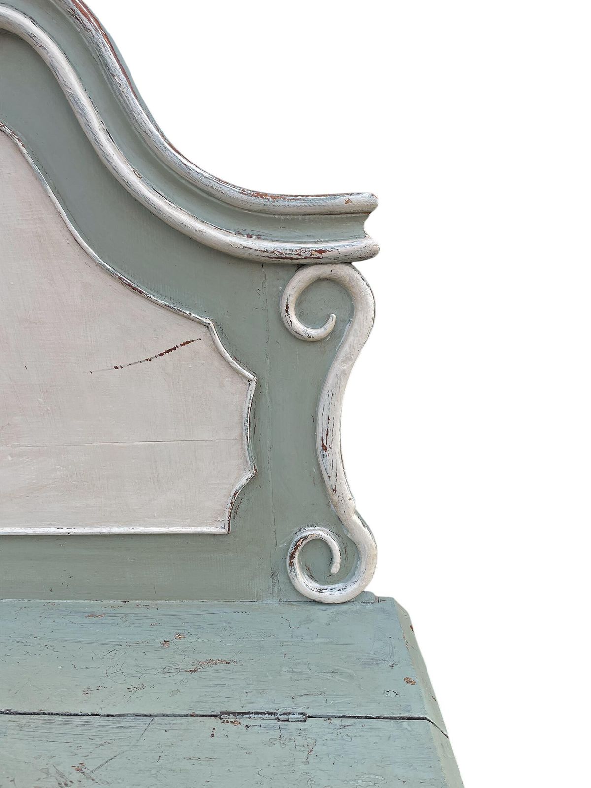photo vinterior Italian Painted Hall Bench