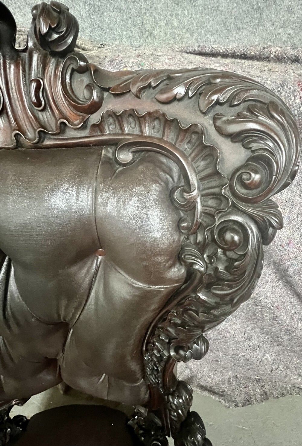 Superb Large Victorian Mahogany Armchair photo for sale