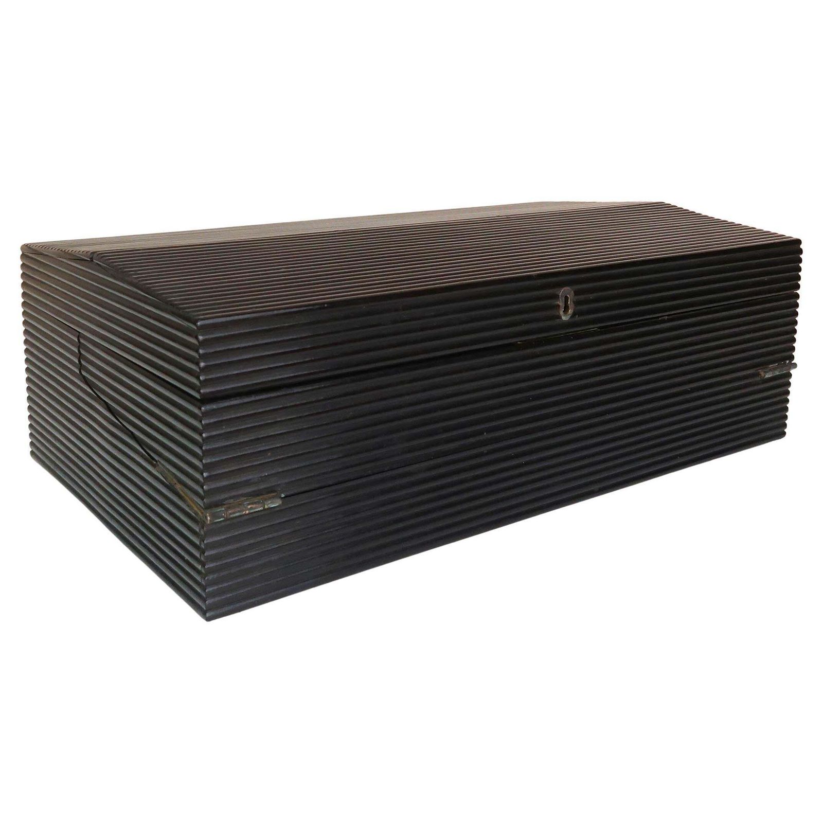 Antique Anglo Indian Fluted Writing Box With Secret Drawers. Early 19th Century photo for sale