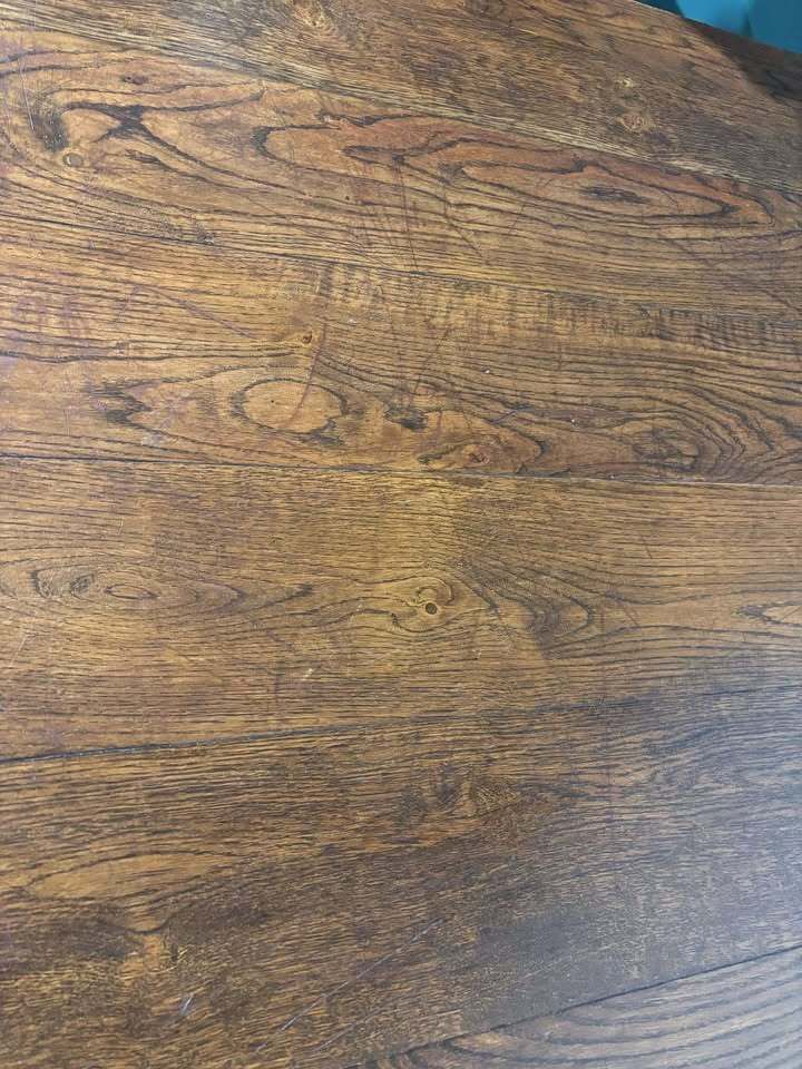Large Vintage Oak Dining Table photo for sale