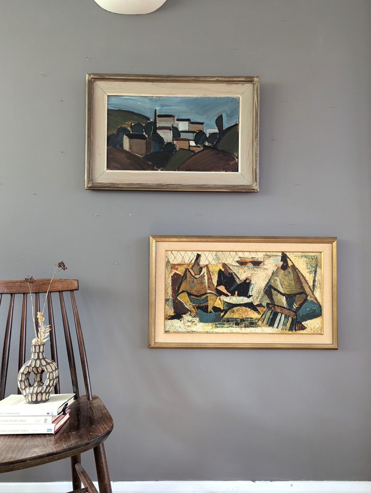 Geometric Gathering Oil Painting photo furniture