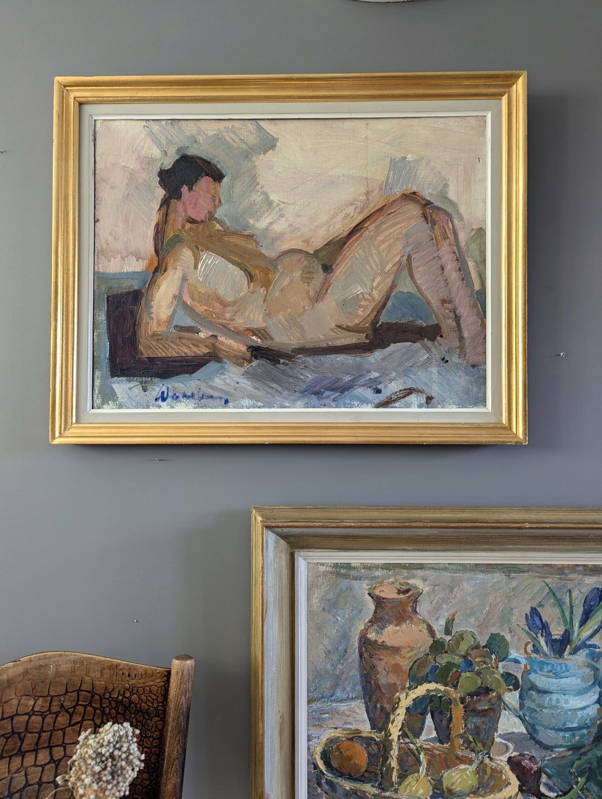 The Expectant Nude Oil Painting photo furniture