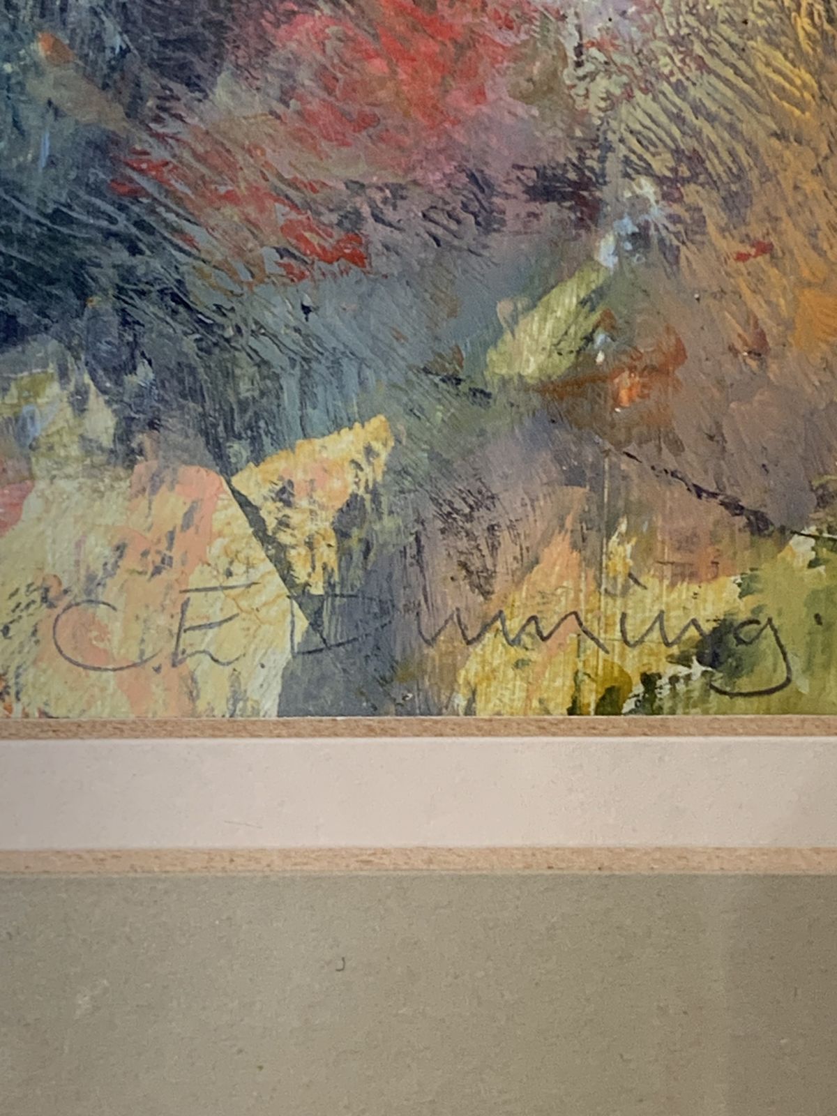 20thc Oil On Paper Of Disused Canal By Clifford E. Dinning 1996 photo for sale
