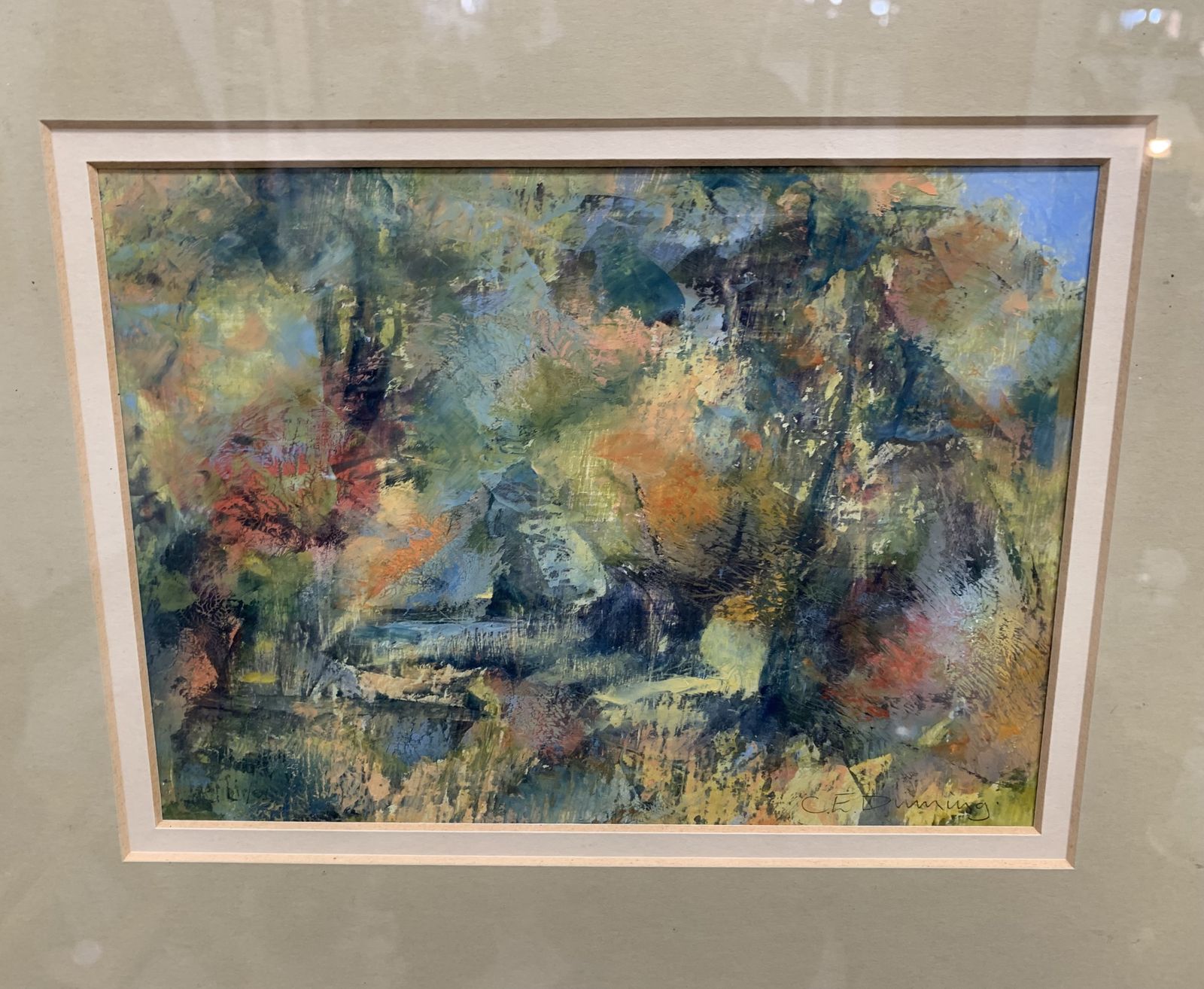20thc Oil On Paper Of Disused Canal By Clifford E. Dinning 1996