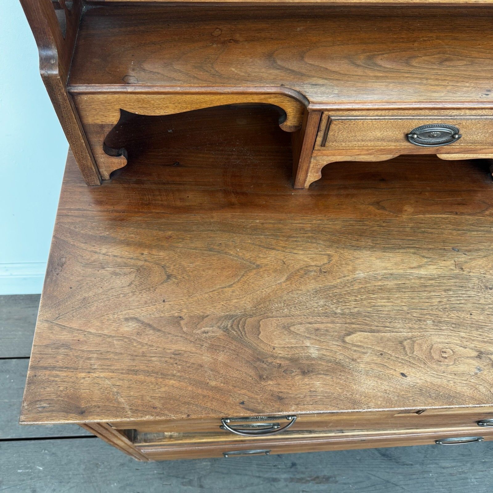 474.0 Early 20th Century Edwardian Mahogany Washstand – Elegant Antique Storage photo