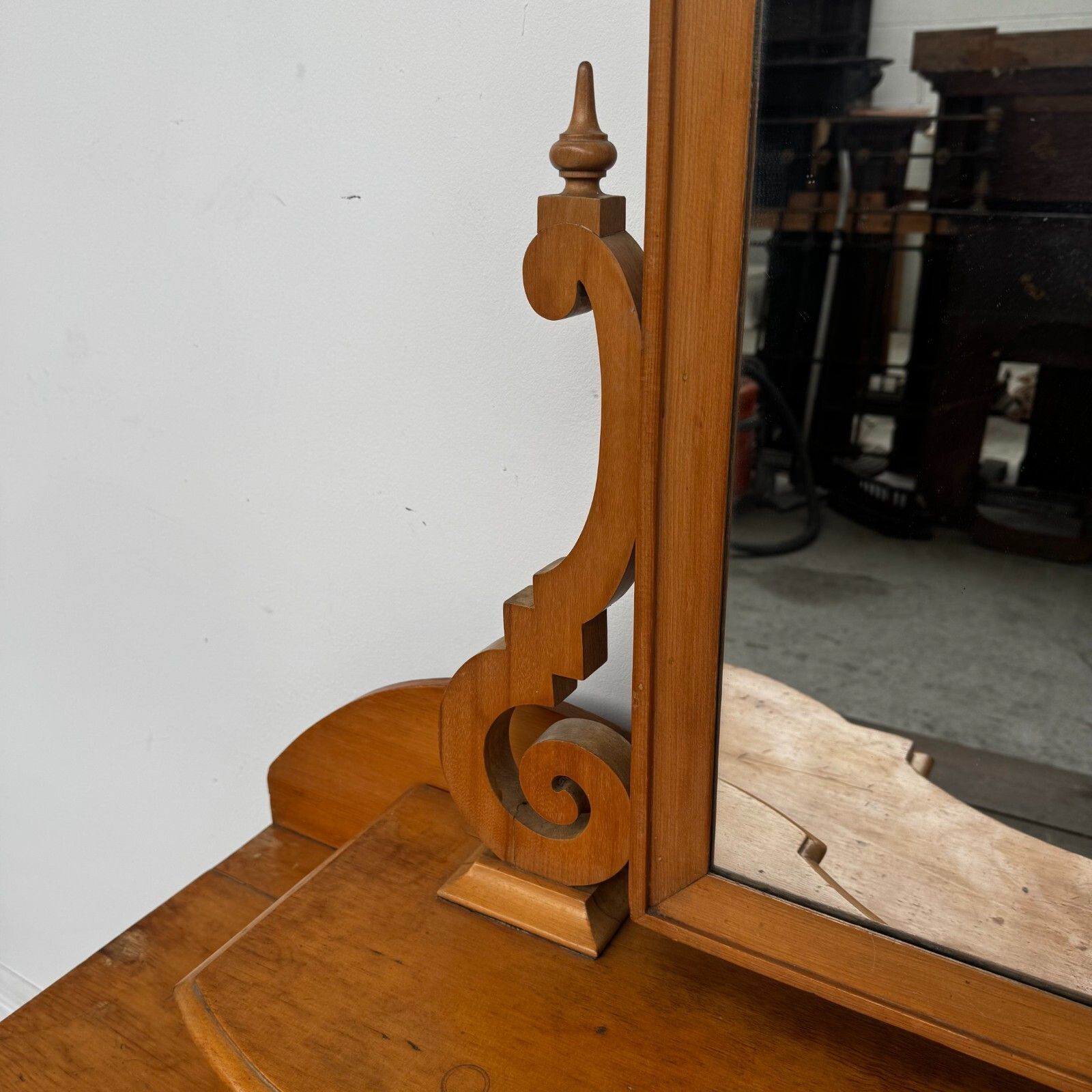 High Quality Rare Antique Victorian Pine Washstand With Mirror photo 595.0
