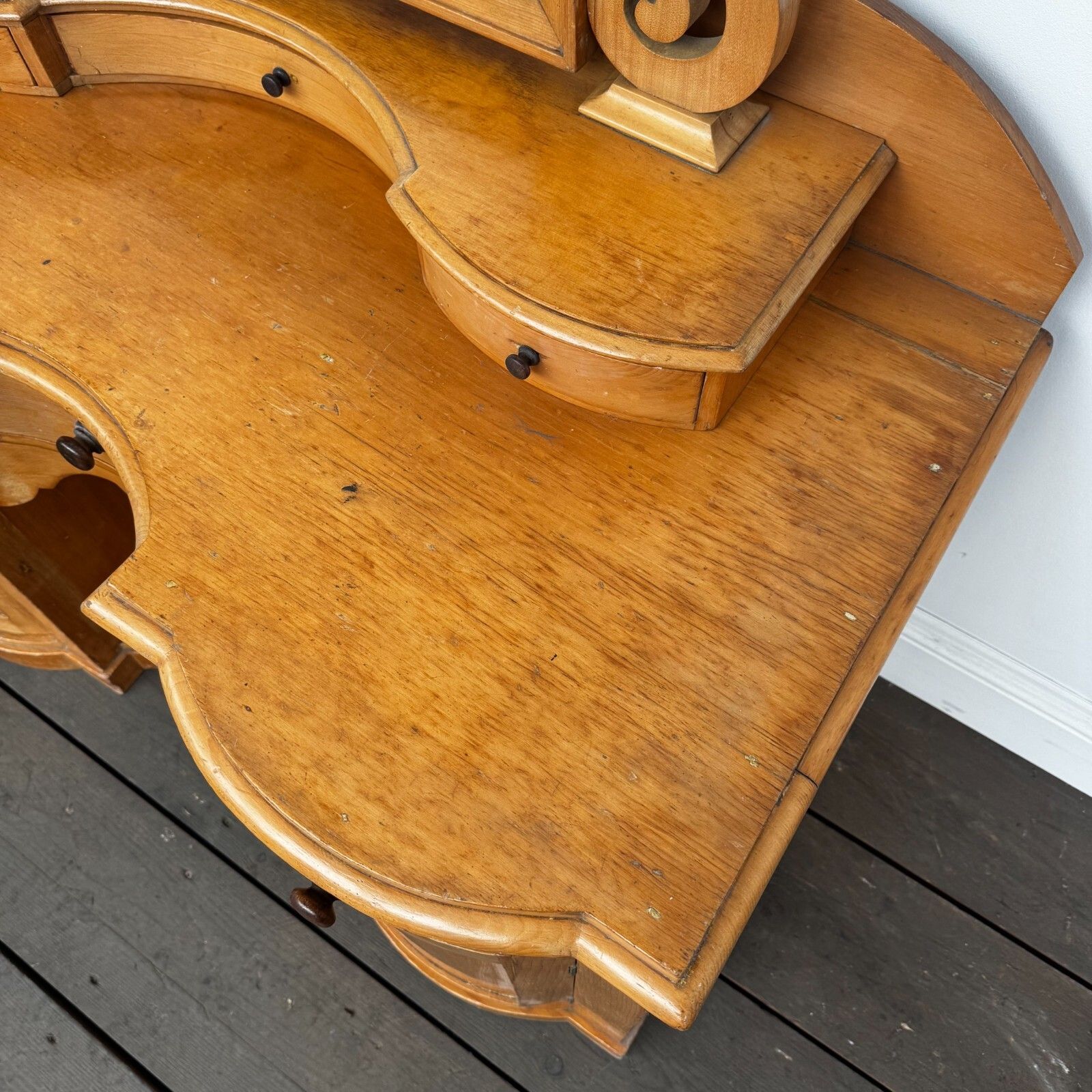 595.0 High Quality Rare Antique Victorian Pine Washstand With Mirror photo