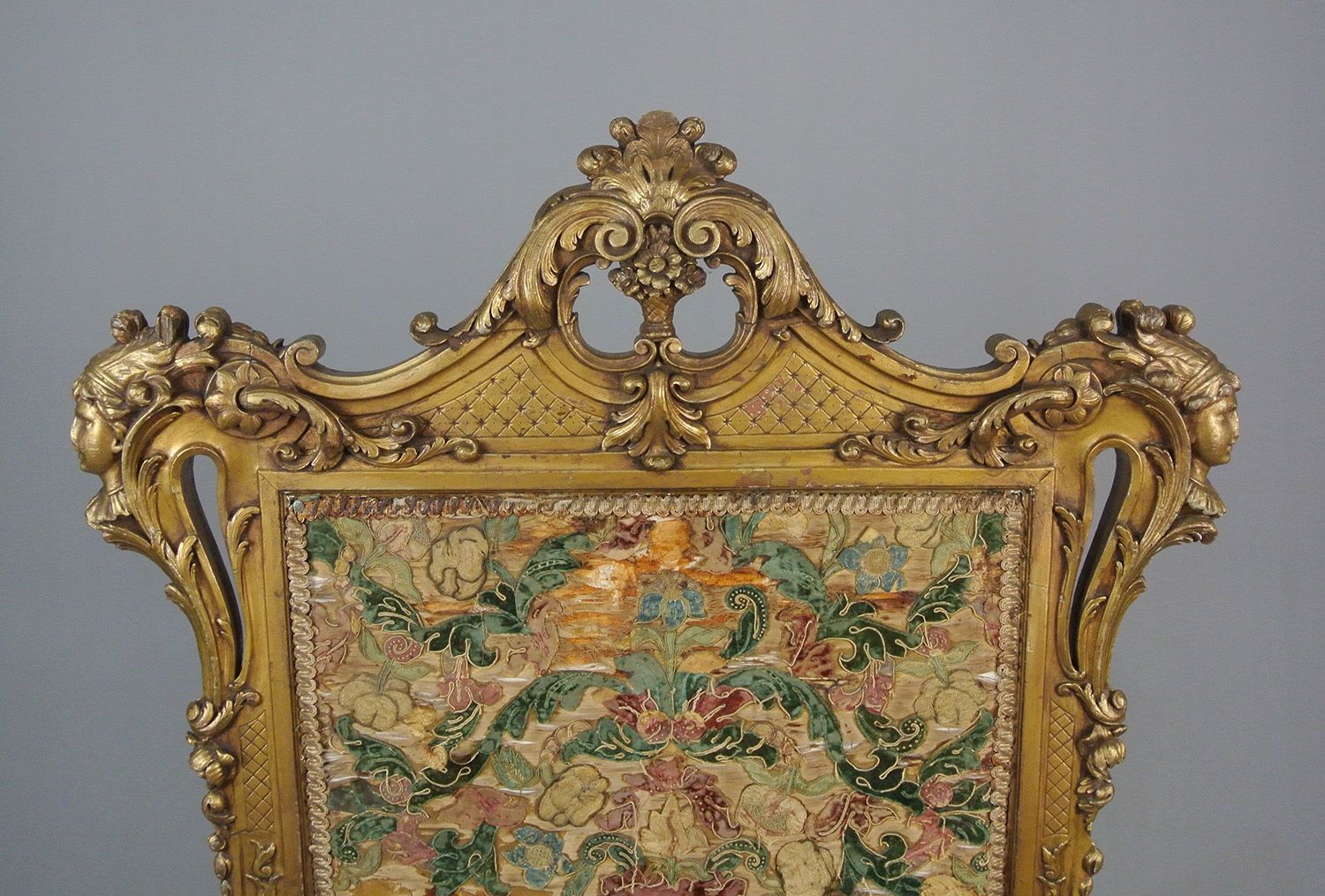 photo furniture Exemplary George II Carved Giltwood Firescreen In The Manner Of William Kent C. 1730