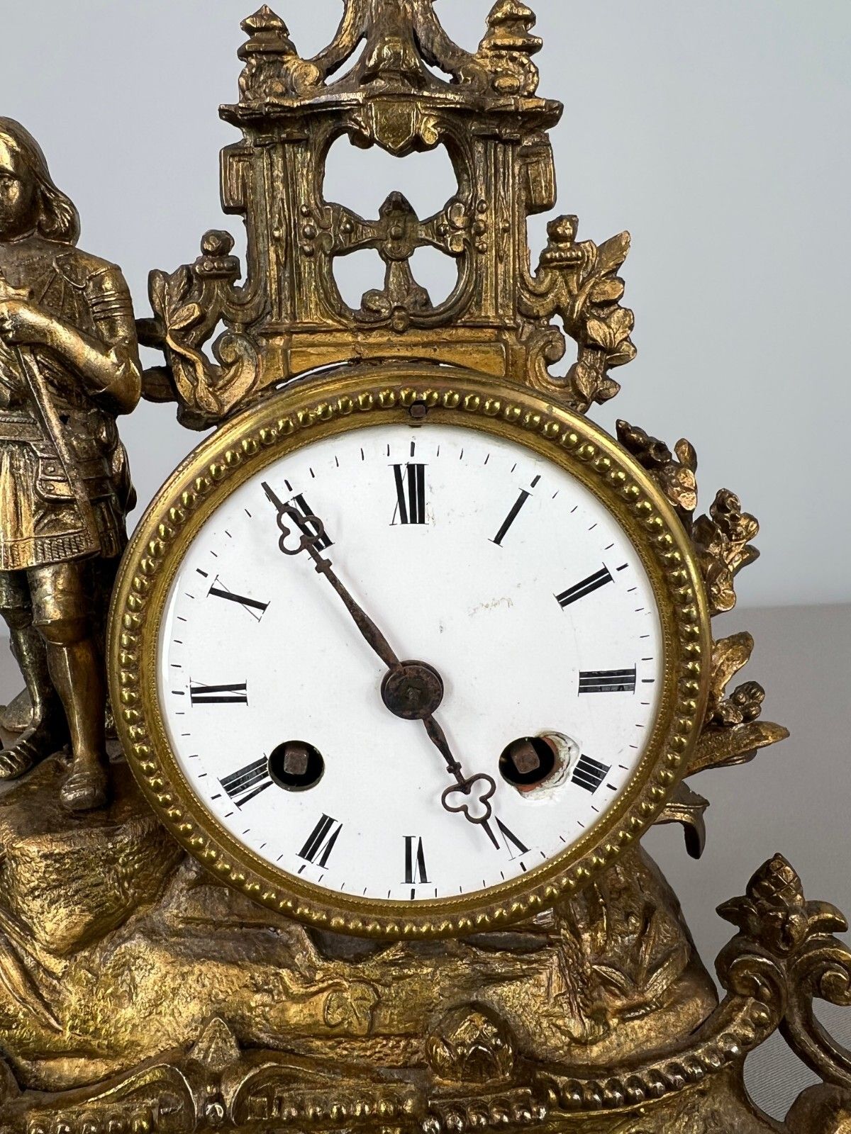 Antique Japy Frères Mantel Clock – Gilt Bronze, 19th Century (Lot 3602) photo Home Decor