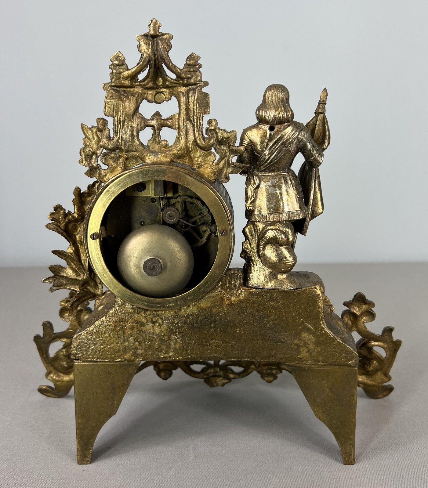 Home Decor Antique Japy Frères Mantel Clock – Gilt Bronze, 19th Century (Lot 3602) photo